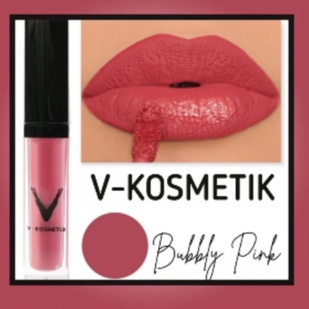 V• KOSMETIK Liquid Velvet Lipstick in “Bubbly Pink” NWT